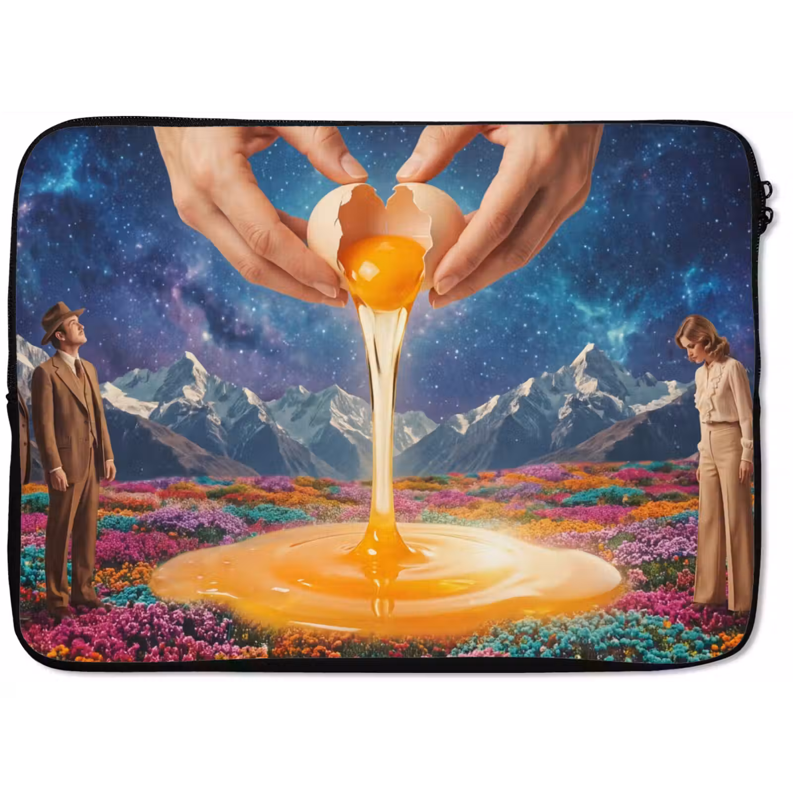 Laptop hülle - Hände – Ei – Surrealismus - Handen - Ei - Surrealisme laptophoes neopreen klein