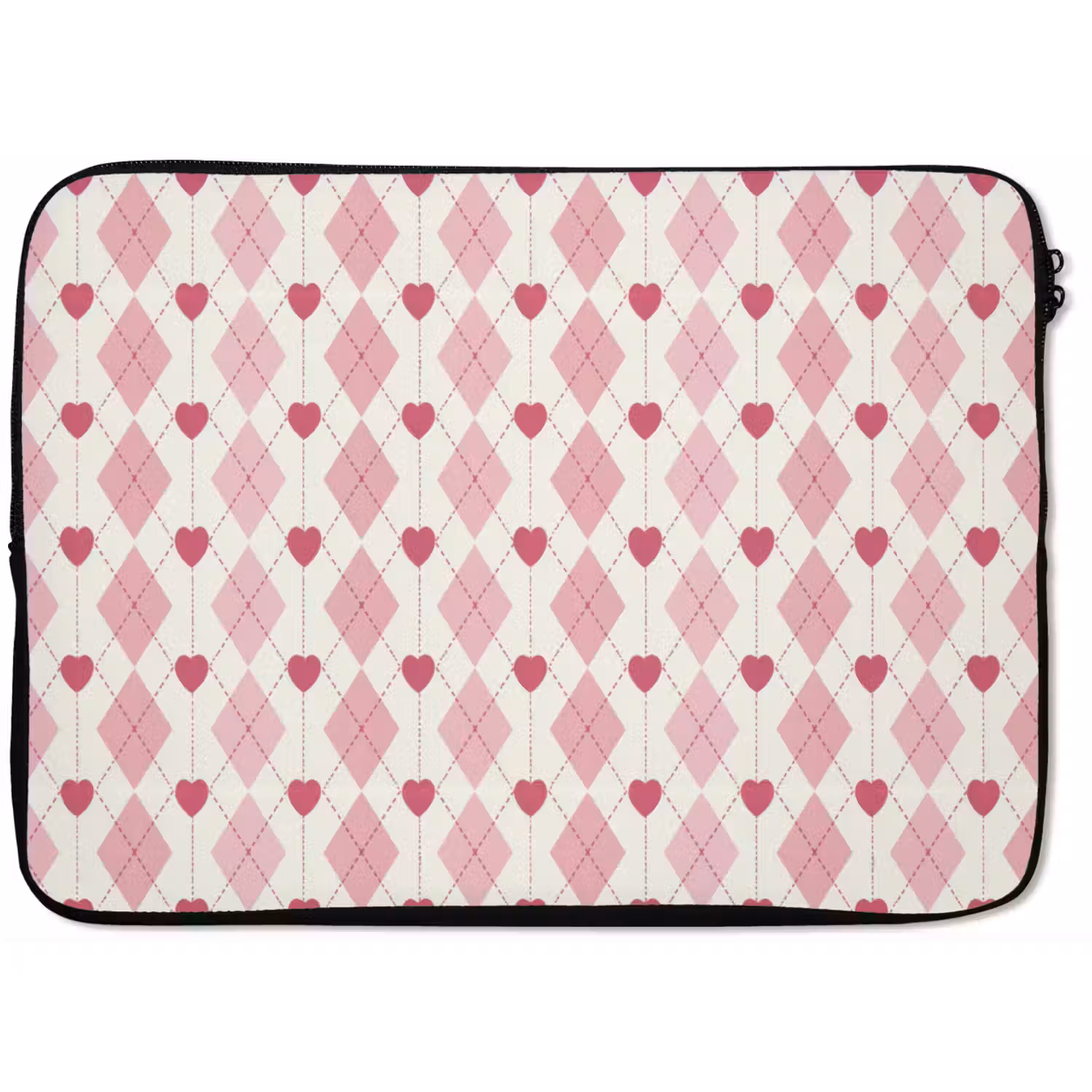 Ruiten - Klassiek - Roze - Wit laptophoes neopreen klein 279 -zkaufland3dotto