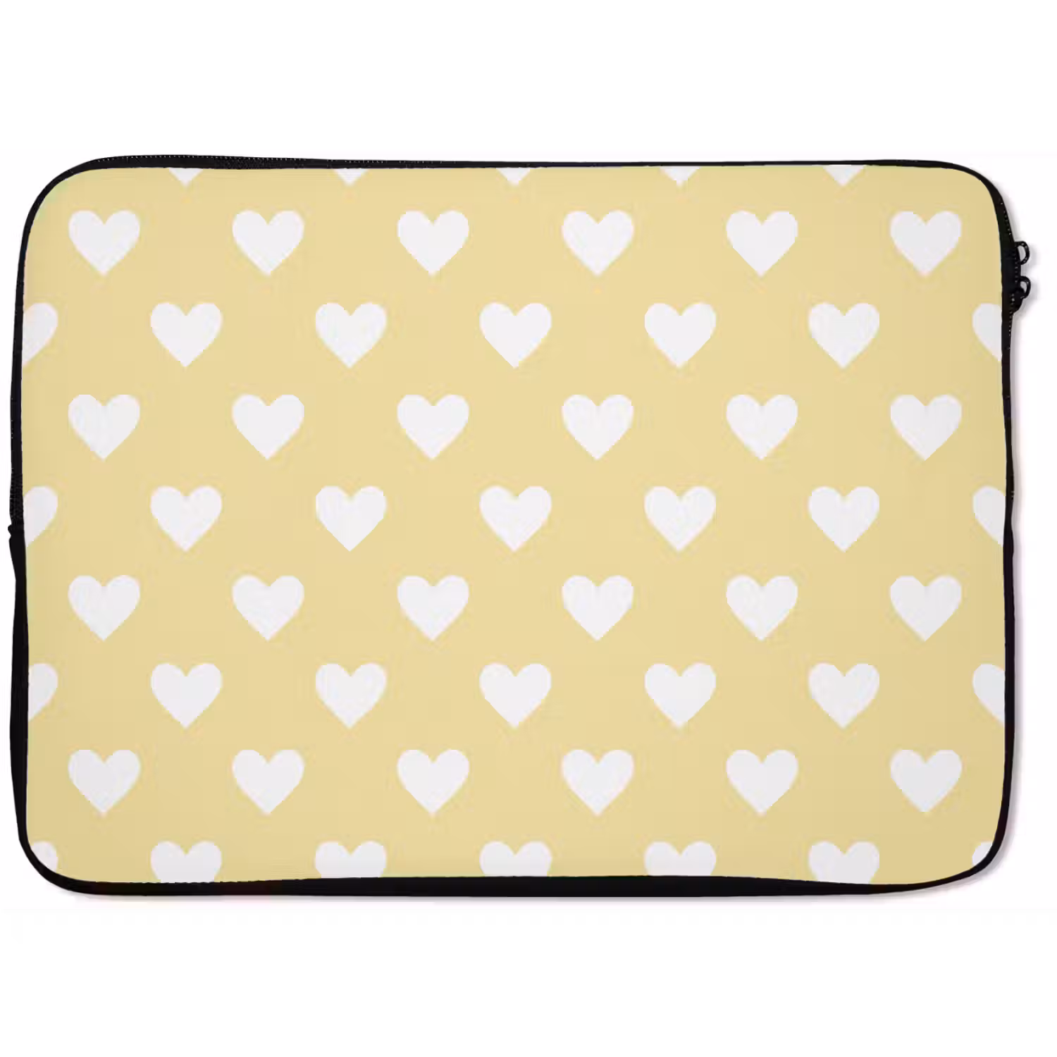 Hartjes - Patroon - Geel laptophoes neopreen klein 279 -zkaufland3dotto