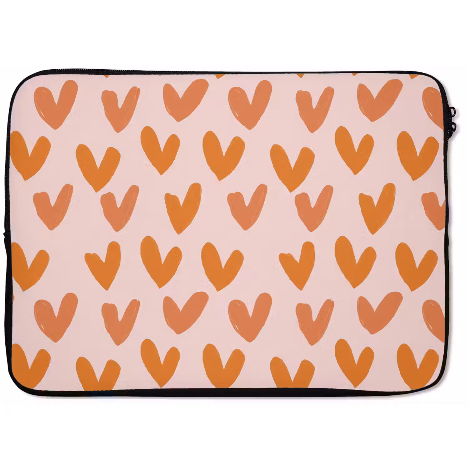 Hartjes - Getekend - Oranje laptophoes neopreen klein 279 -zkaufland3dotto