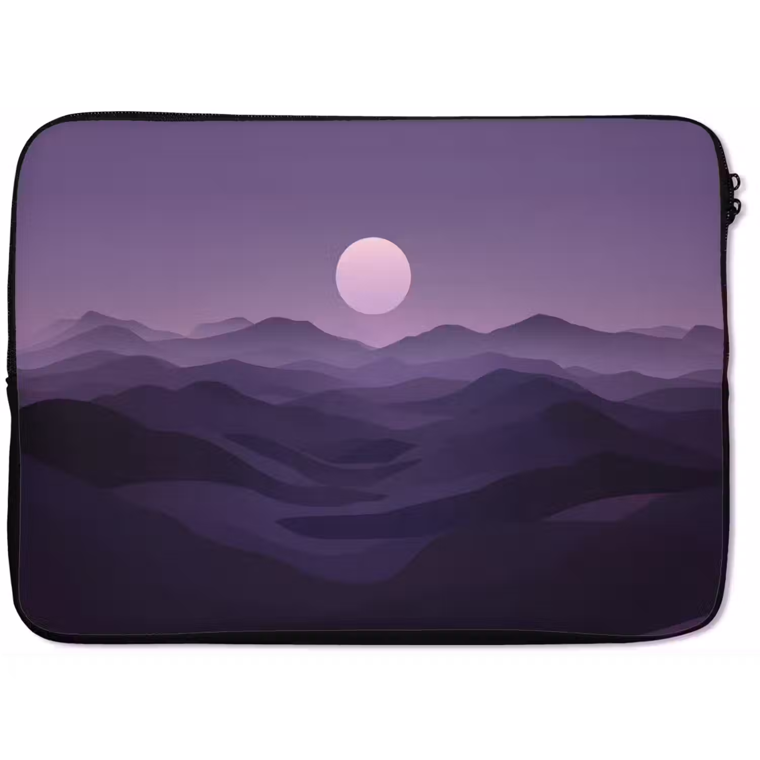 Heuvels - Paars - Mist - Zon laptophoes neopreen klein -zkaufland3dotto