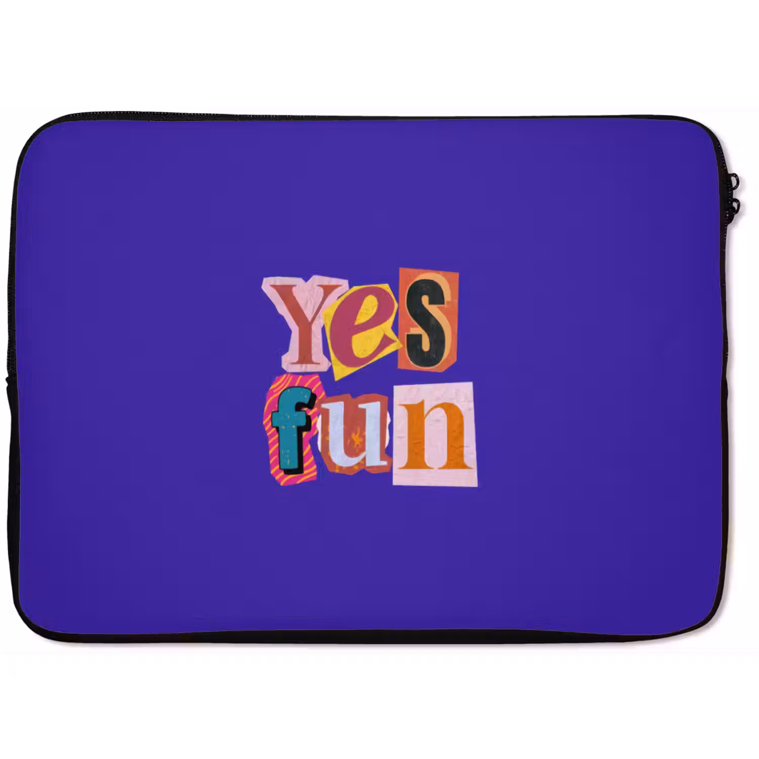 Yes fun - Kleurrijk - Collage-stijl laptophoes neopreen klein -zkaufland3dotto