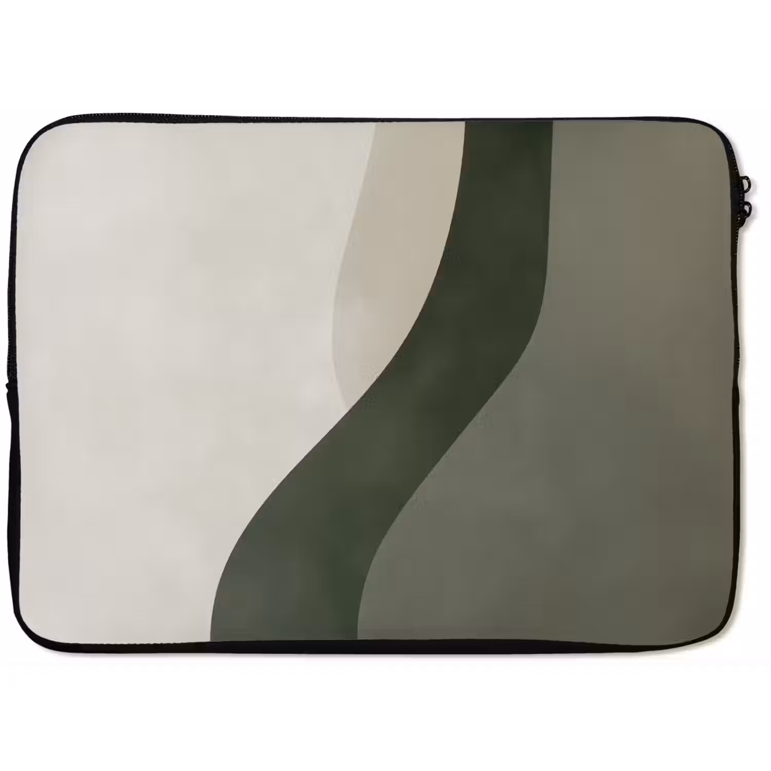 Japandi - Groen - Abstract - Modern laptophoes neopreen klein -zkaufland3dotto