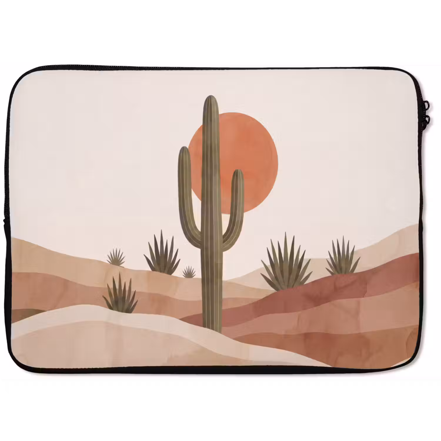 Cactus - Duinen - Modern - Landschap - Groen laptophoes neopreen klein -zkaufland3dotto