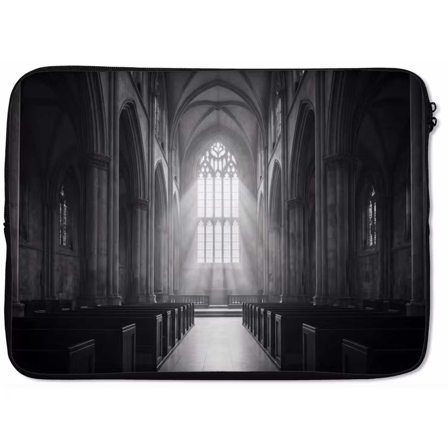 Kerk - Interieur - Lichtstralen - Architectuur - Klassiek laptophoes neopreen klein -zkaufland3dotto