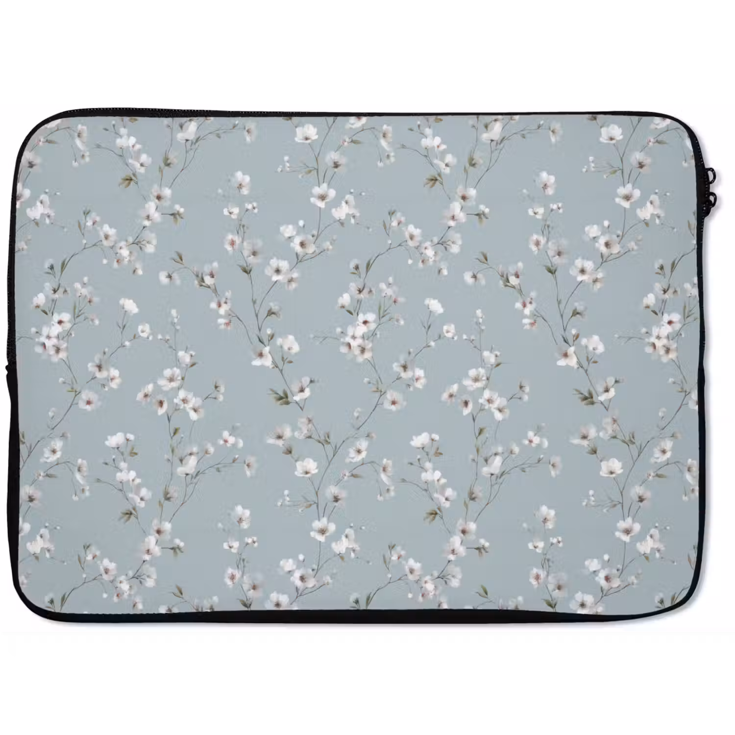 Klassiek - Bloemen - Blauw laptophoes neopreen klein 279 -zkaufland3dotto