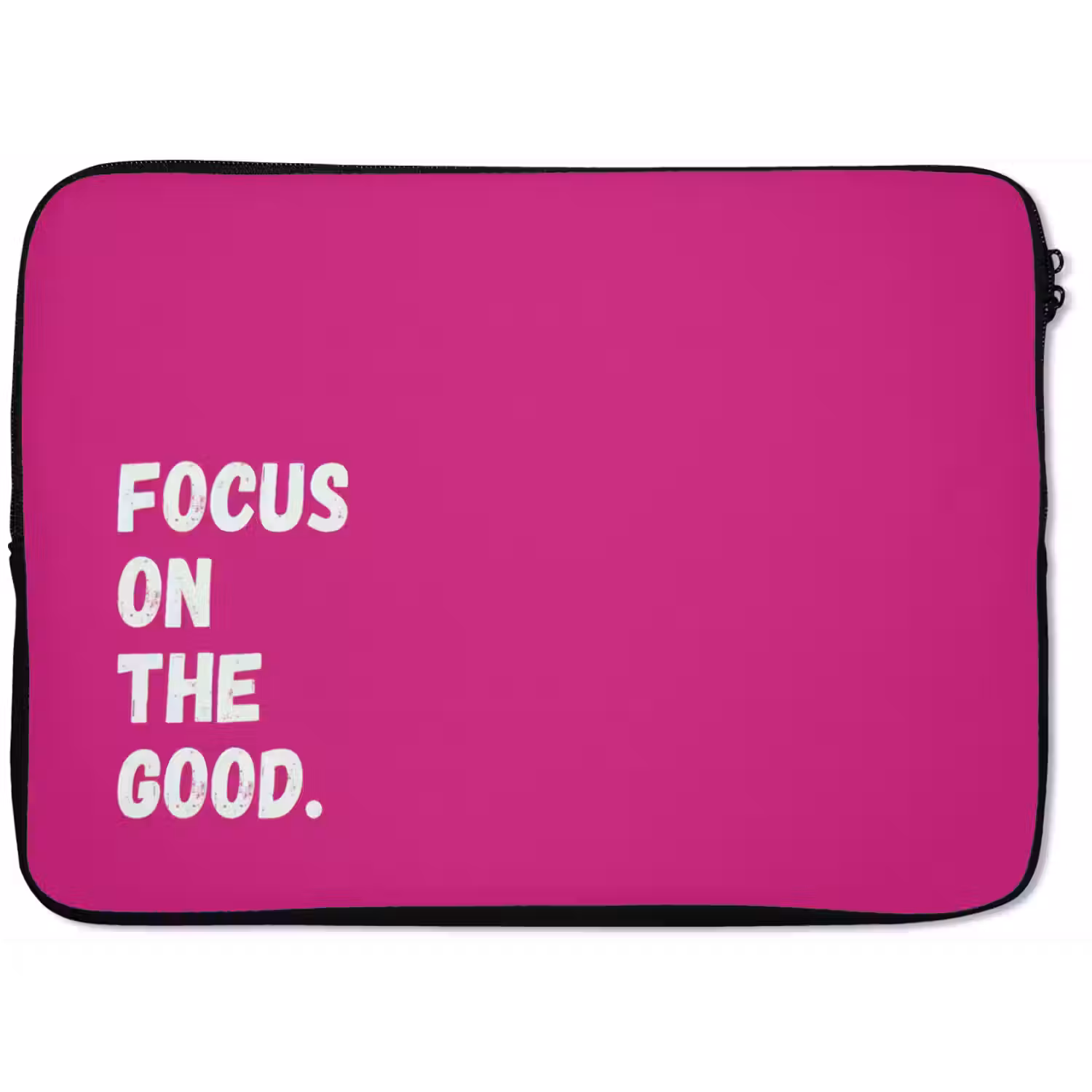 Focus on the good - Roze - Simple laptophoes neopreen klein -zkaufland3dotto