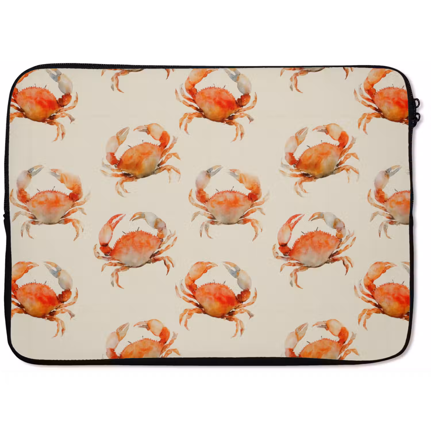 Krabben - Patroon - Oranje laptophoes neopreen klein 279 -zkaufland3dotto