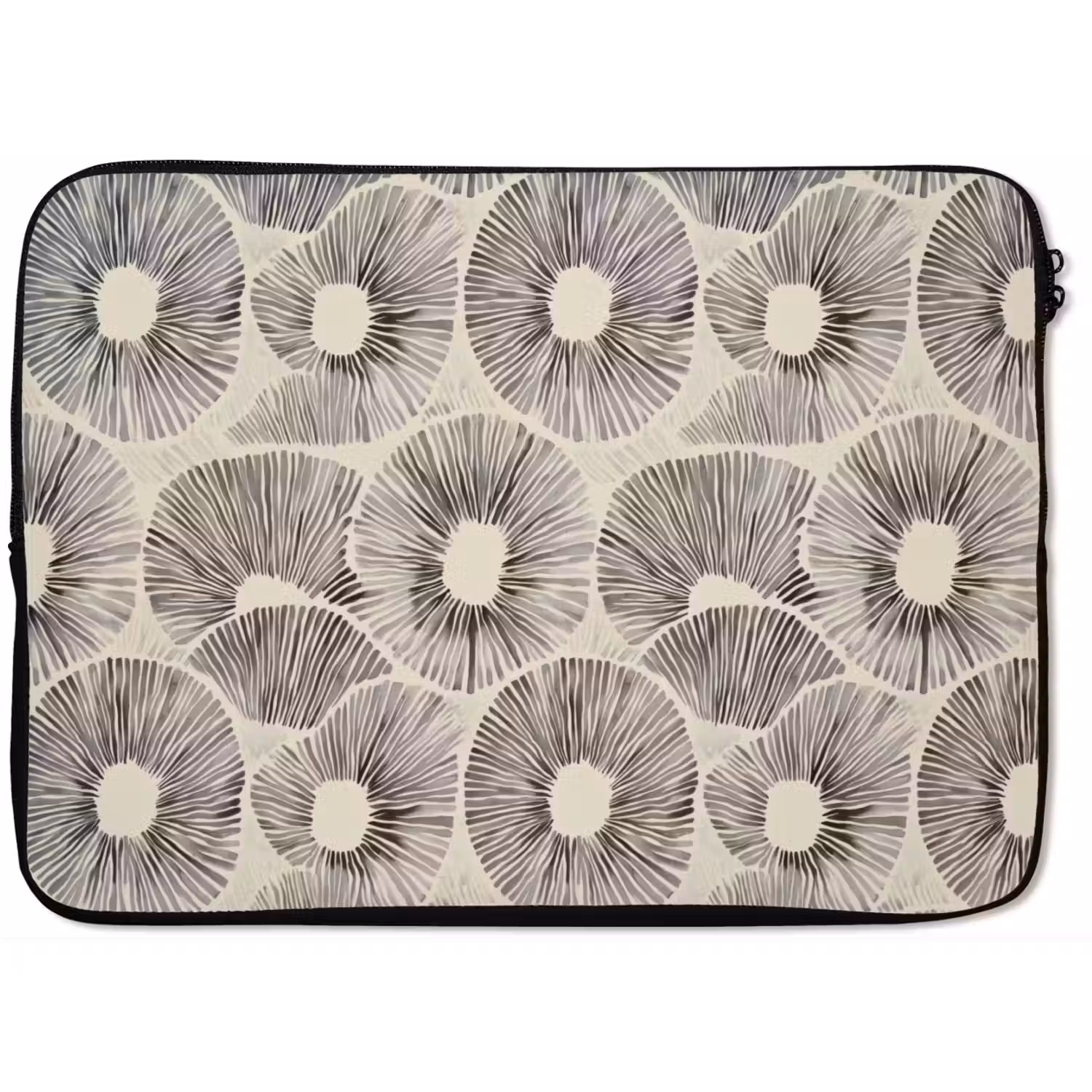 Cirkels - Patroon - Zwart laptophoes neopreen klein 279 -zkaufland3dotto
