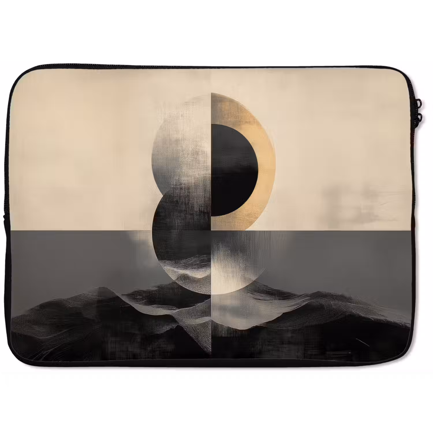 Cirkels - Schaduw - Abstract laptophoes neopreen klein -zkaufland3dotto