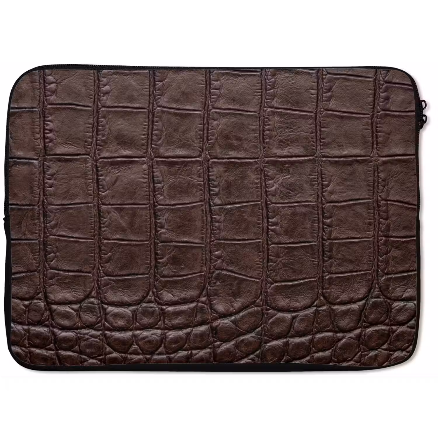 Krokodil - Leer - Bruin laptophoes neopreen klein -zkaufland3dotto