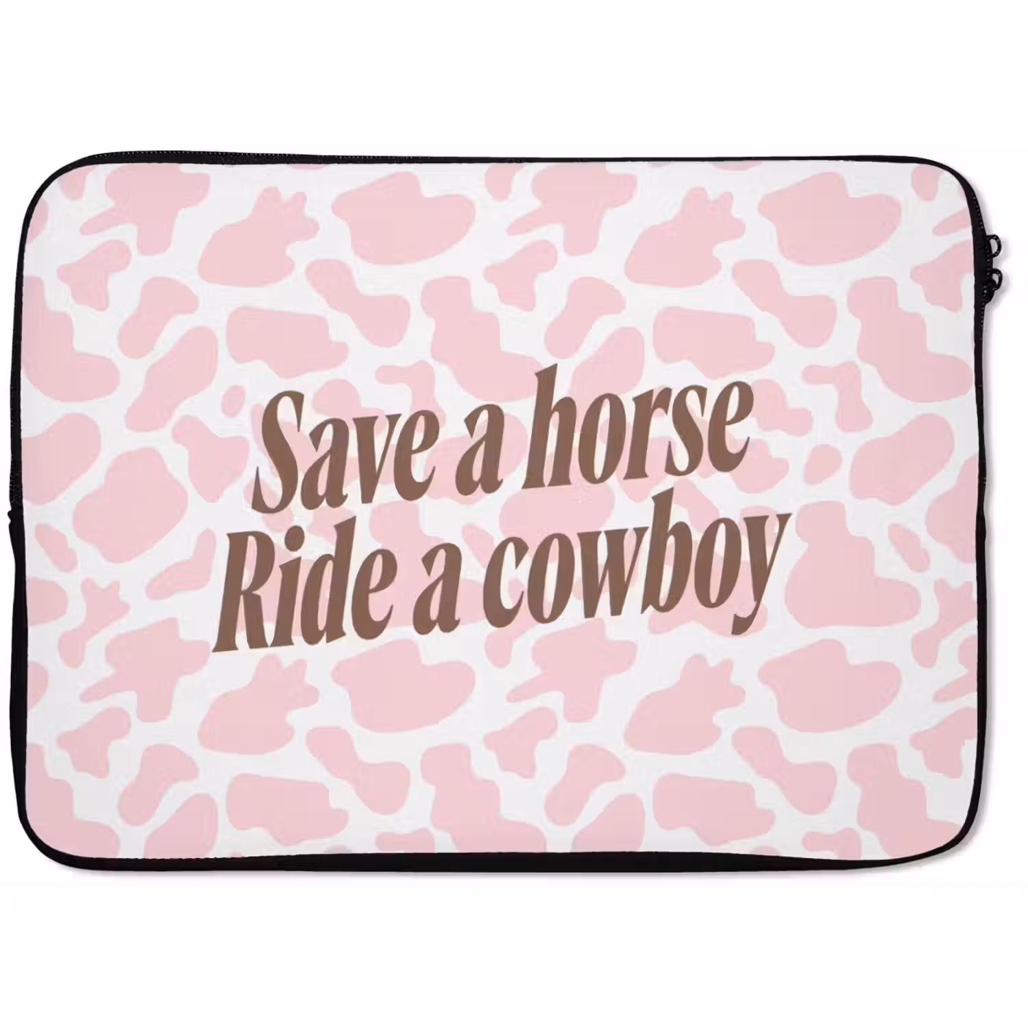 Koeienprint - Roze - Cowboy - Horse laptophoes neopreen klein -zkaufland3dotto