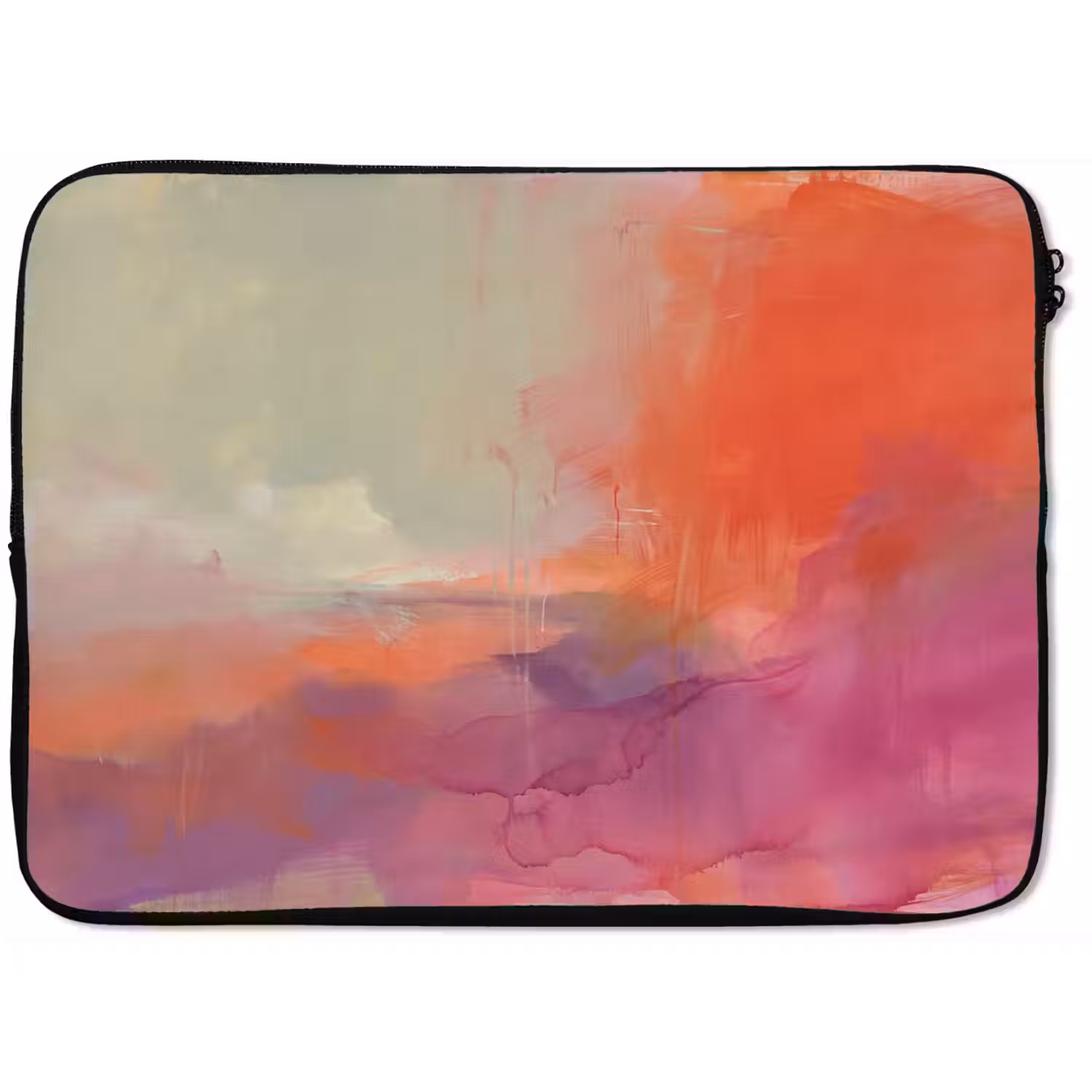 Kunst - Vloeiend - Overgangen - Oranje laptophoes neopreen klein -zkaufland3dotto