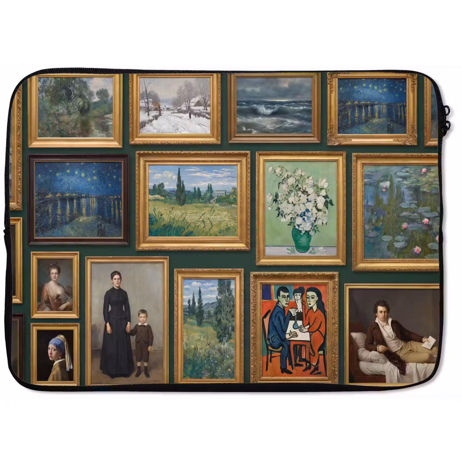 Kunst - Schilderijen - Collectie - Klassiek - Groen laptophoes neopreen klein -zkaufland3dotto