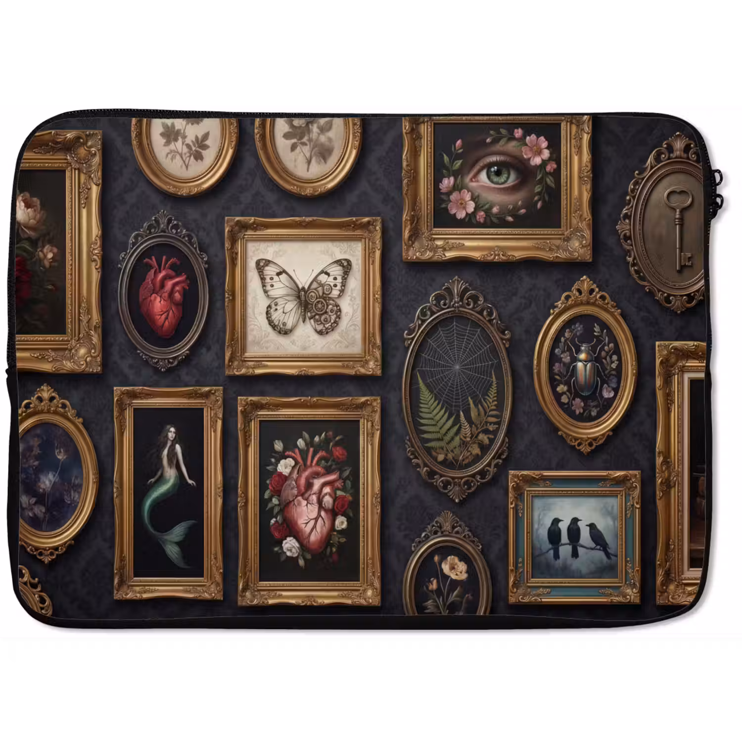 Kunst - Collectie - Vintage - Klassiek - Donker laptophoes neopreen klein -zkaufland3dotto