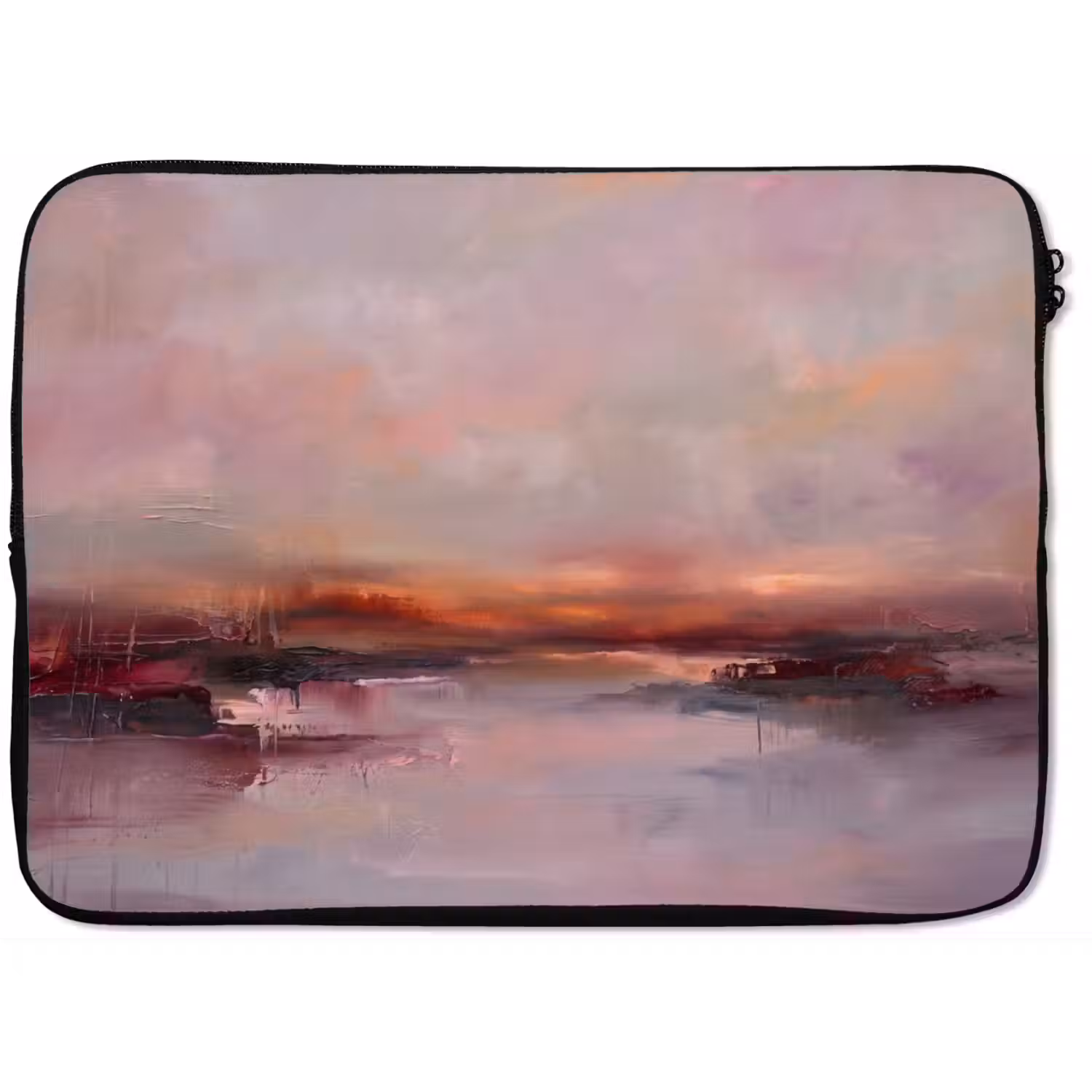 Landschap - Zonsondergang - Abstract - Modern - Roze laptophoes neopreen klein -zkaufland3dotto