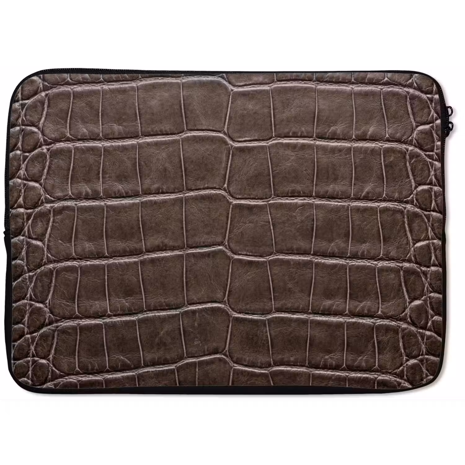 Leer - Krokodil - Mat laptophoes neopreen klein -zkaufland3dotto