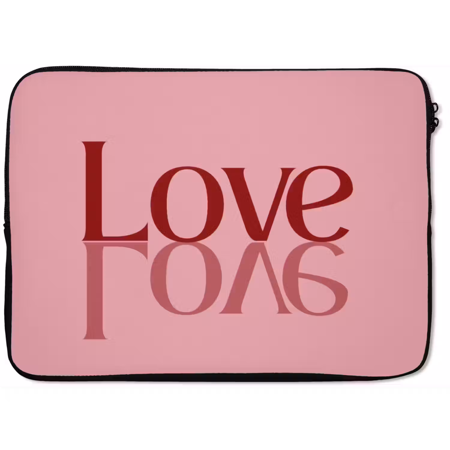 Love - Roze - Spiegeling laptophoes neopreen klein -zkaufland3dotto