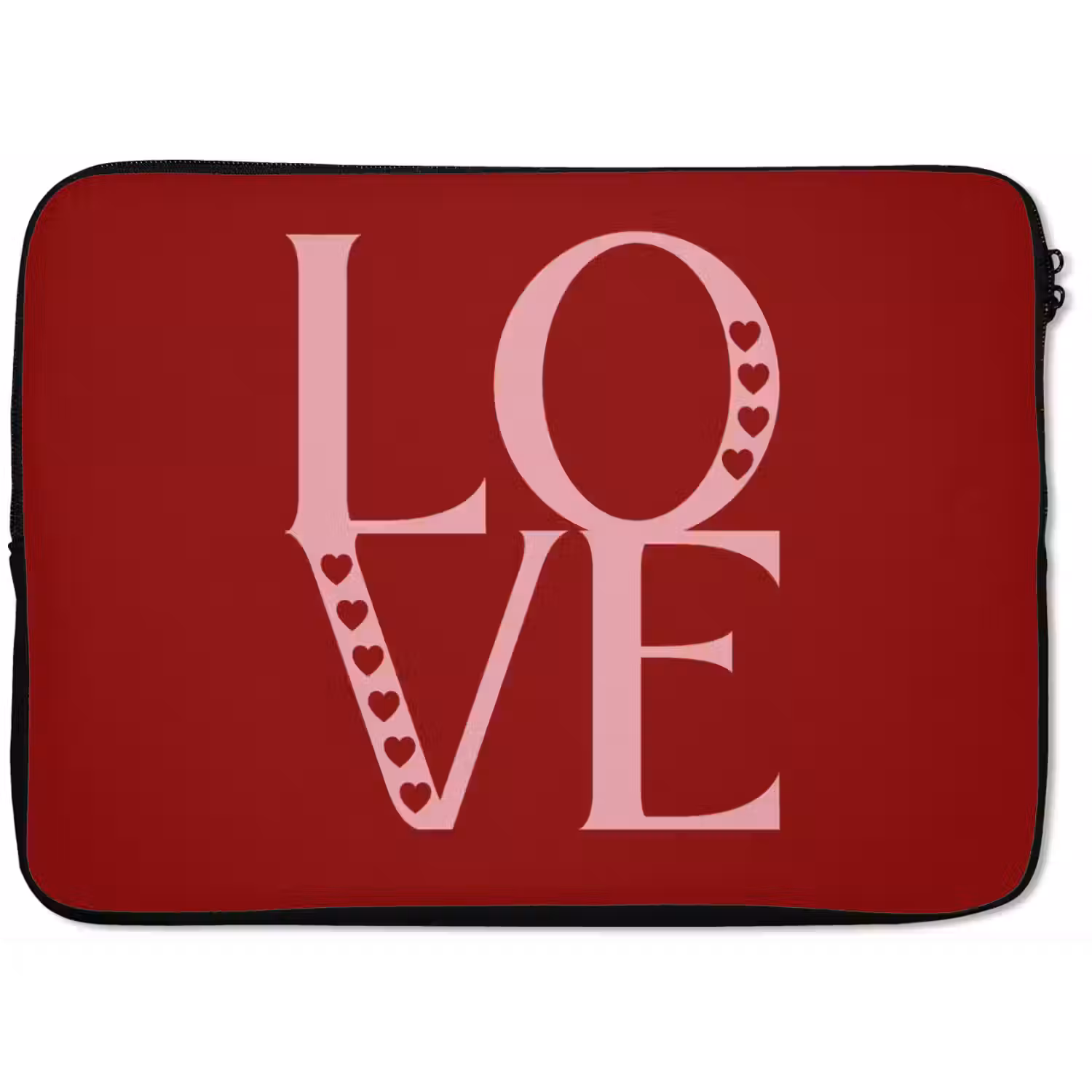 Love - Rood - Hatjes laptophoes neopreen klein -zkaufland3dotto