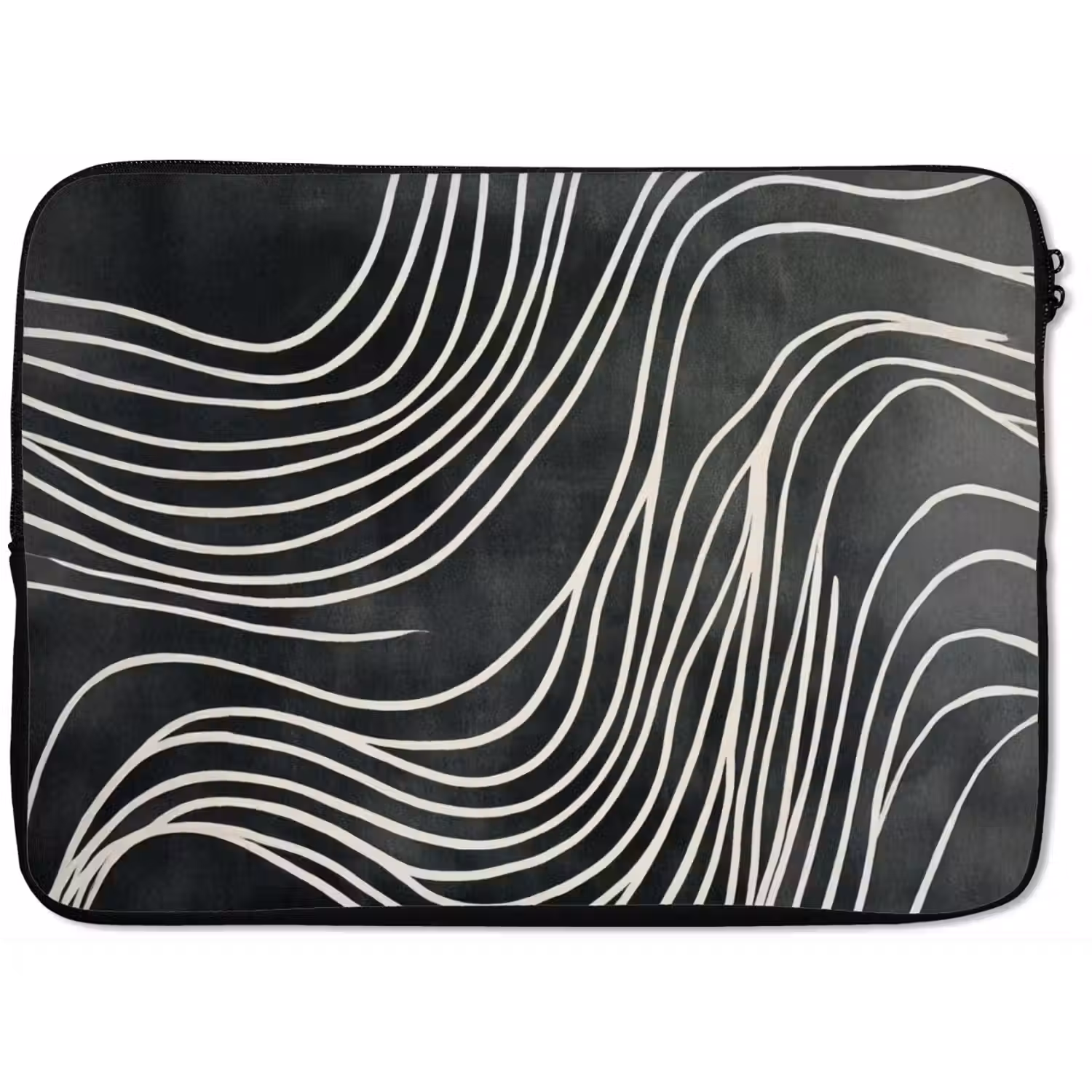 Lijnen - Patroon - Abstract - Wit laptophoes neopreen klein -zkaufland3dotto