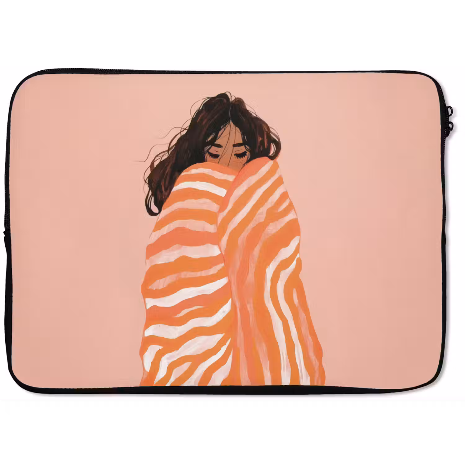 Meisje - Deken - Gestreept - Oranje laptophoes neopreen klein -zkaufland3dotto
