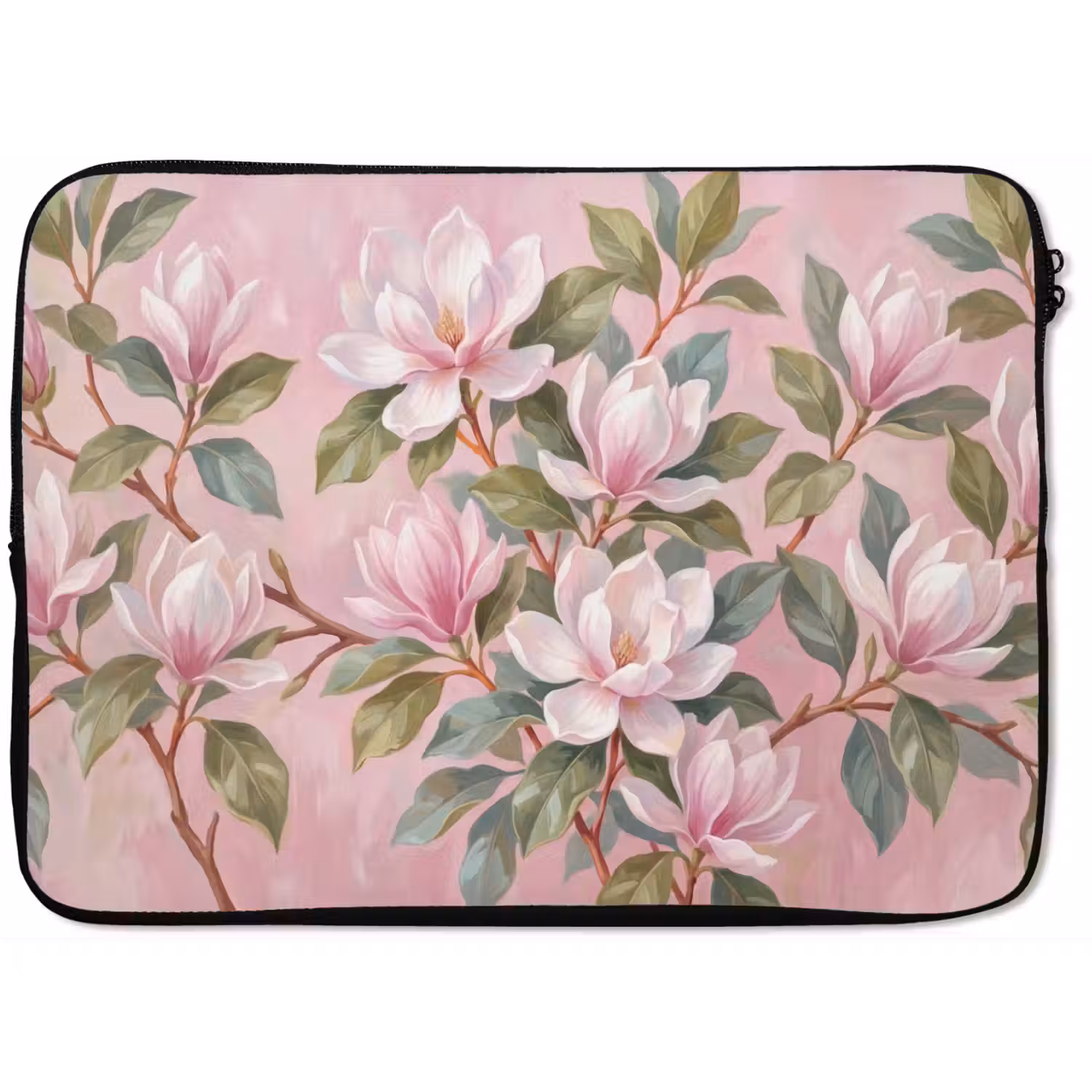 Magnolia's - Patroon - Roze laptophoes neopreen klein -zkaufland3dotto