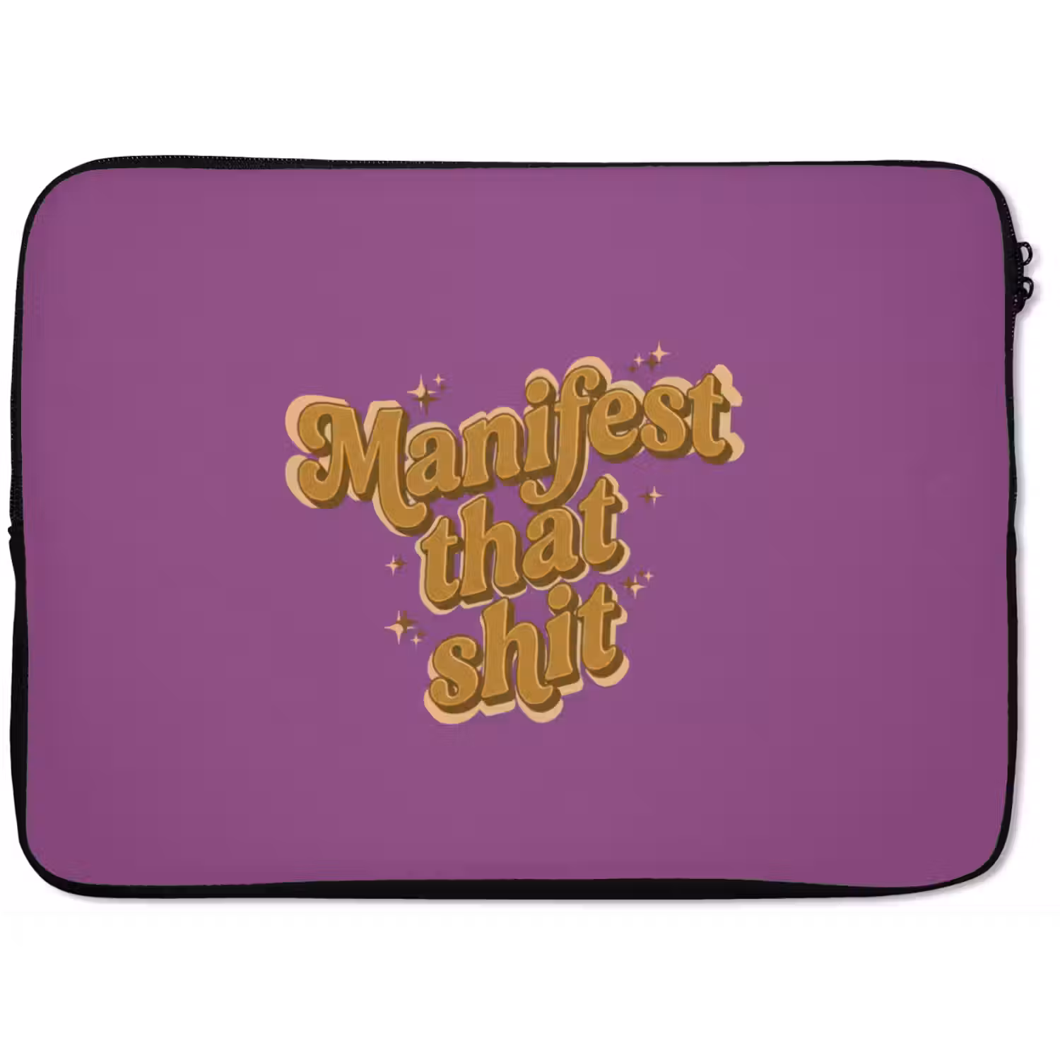 Manifest that shit - Paars - Glitter laptophoes neopreen klein -zkaufland3dotto