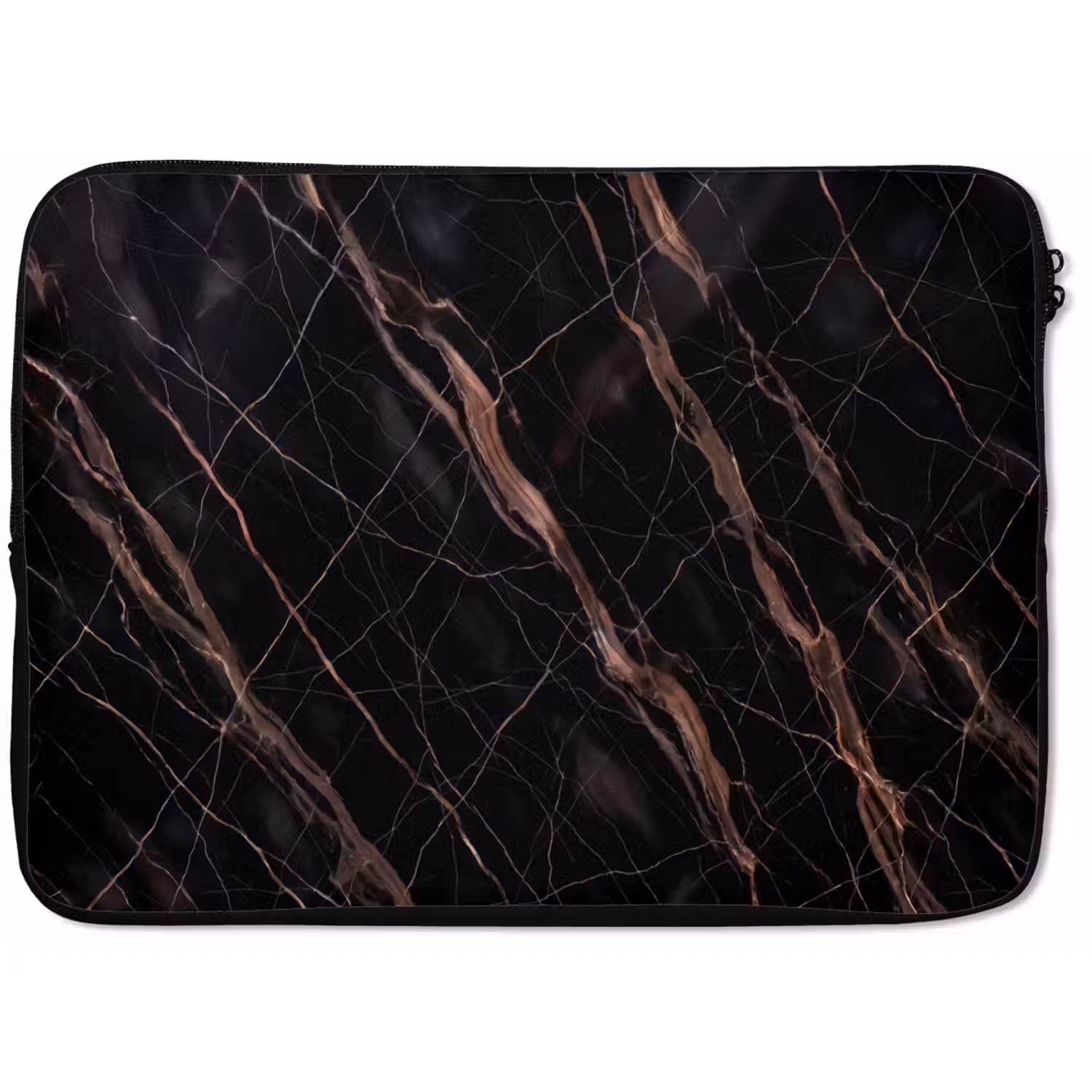 Marmer - Goud - Patroon - Luxe - Zwart laptophoes neopreen klein -zkaufland3dotto
