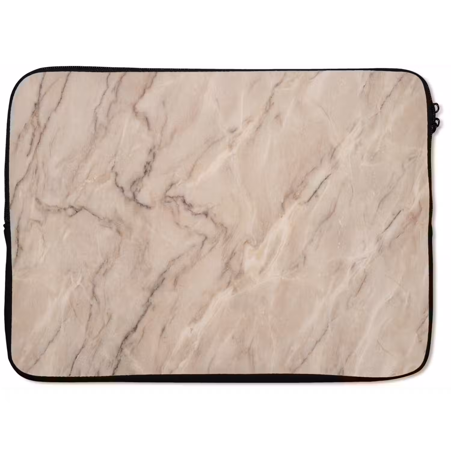 Marmer - Patroon - Abstract - Modern - Beige laptophoes neopreen klein -zkaufland3dotto