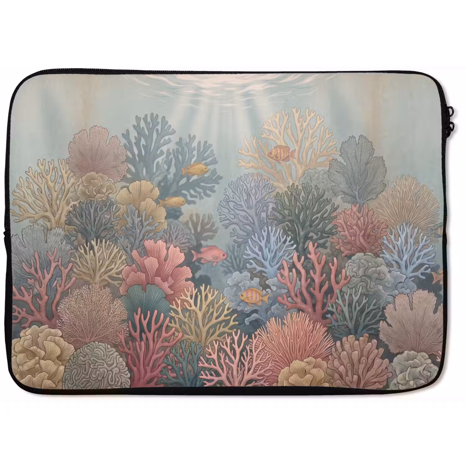 Zee - Koraal - Vis - Natuur - Kleurrijk laptophoes neopreen klein -zkaufland3dotto