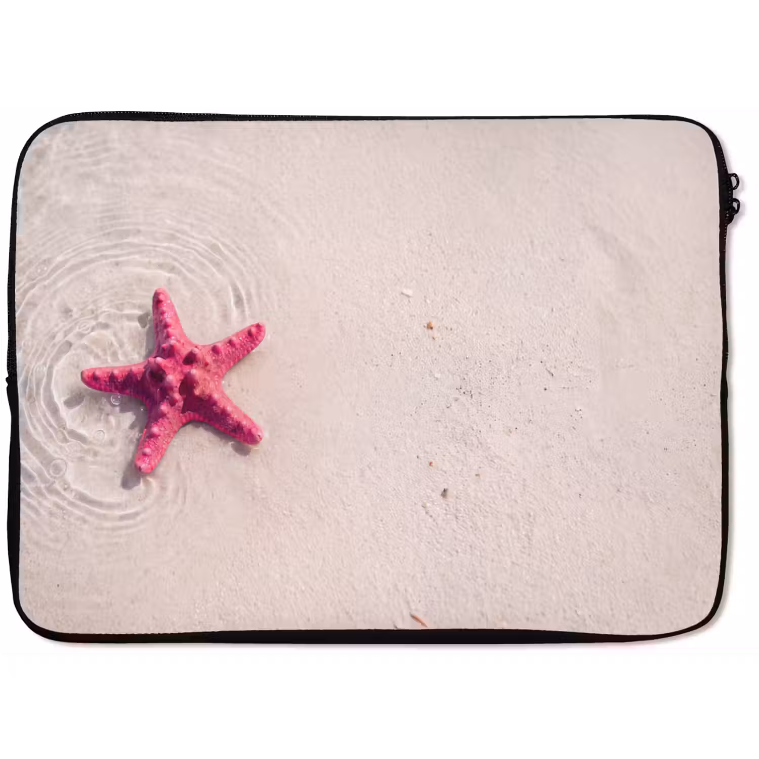 Zeeleven - Zeester - Strand - Roze - Water laptophoes neopreen klein -zkaufland3dotto