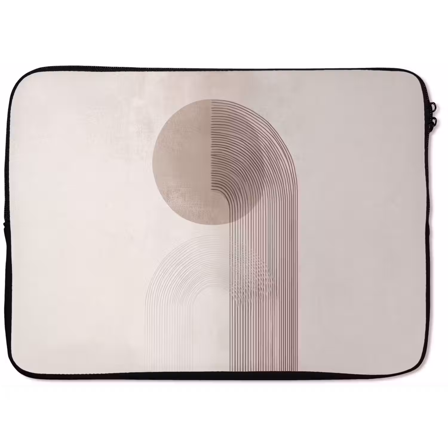 Minimalistisch - Cirkel - Lichtgrijs laptophoes neopreen klein -zkaufland3dotto