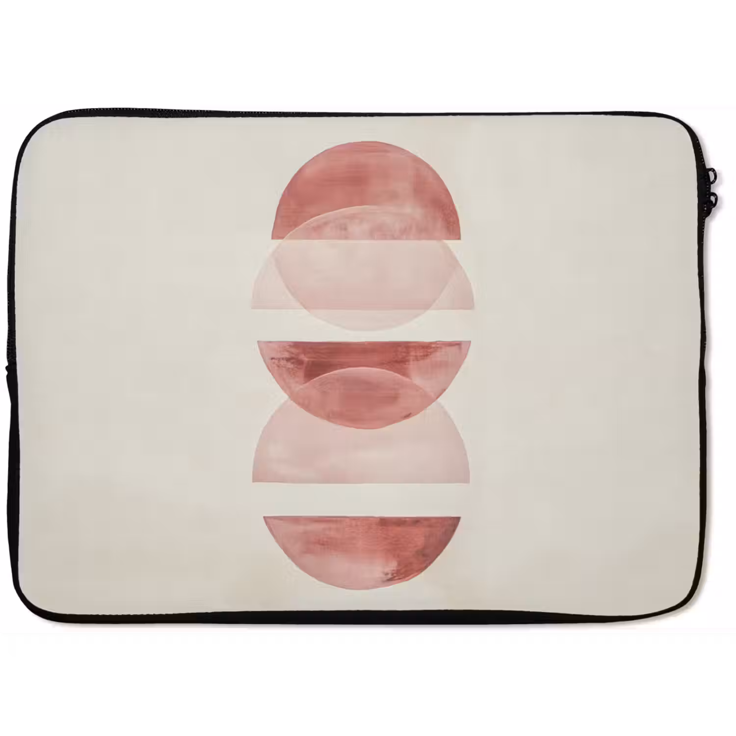 Minimalistisch - Cirkels - Roze laptophoes neopreen klein -zkaufland3dotto