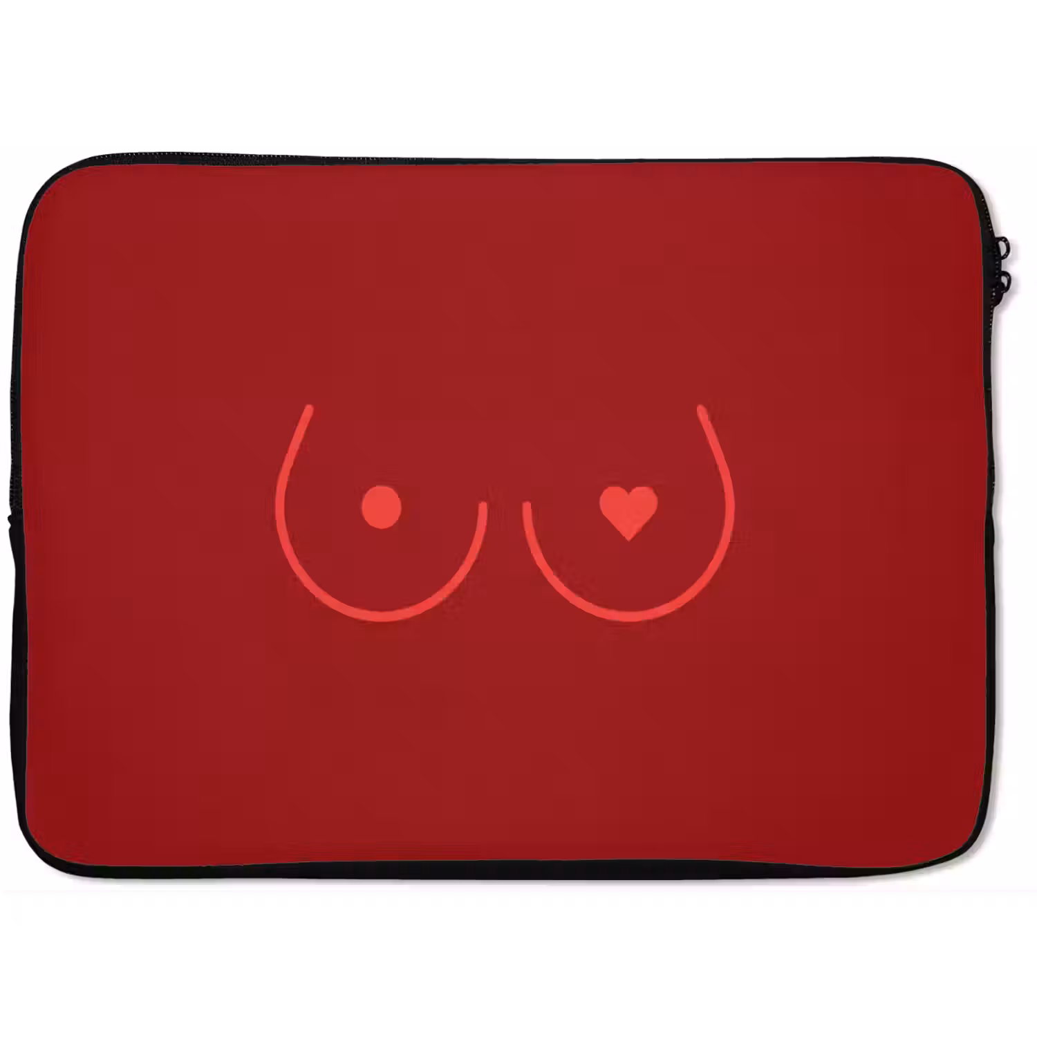 Minimalistisch - Lijnillustratie - Rood laptophoes neopreen klein -zkaufland3dotto