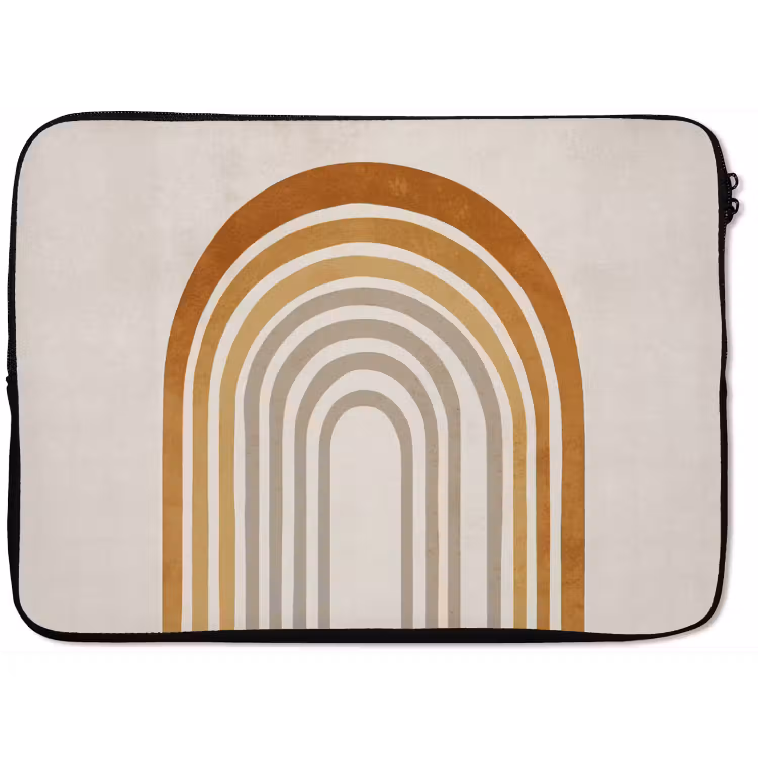 Minimalistisch - Boog - Lijnen - Beige laptophoes neopreen klein -zkaufland3dotto
