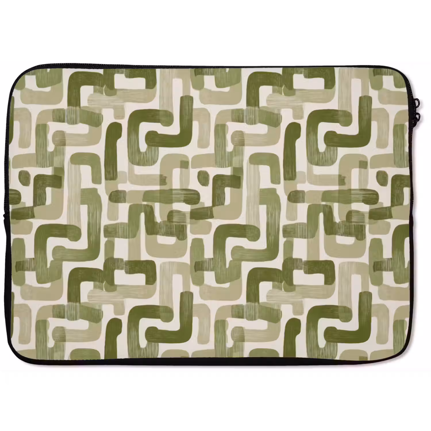 Modern - Grafisch - Groen laptophoes neopreen klein 279 -zkaufland3dotto