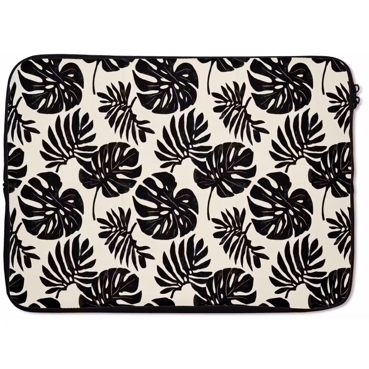Modern - Monstera - Zwart laptophoes neopreen klein 279 -zkaufland3dotto