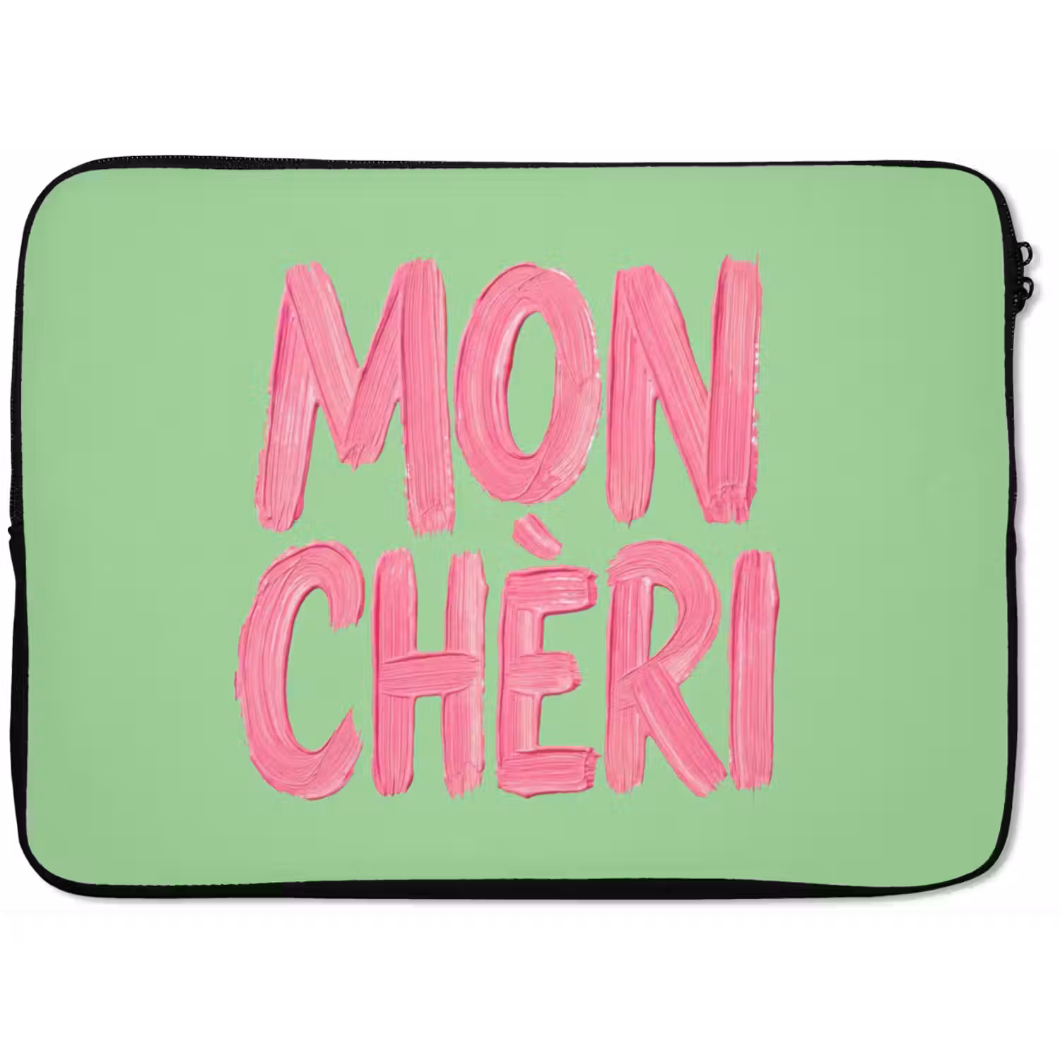 Mon cheri - Groen - Roze laptophoes neopreen klein -zkaufland3dotto