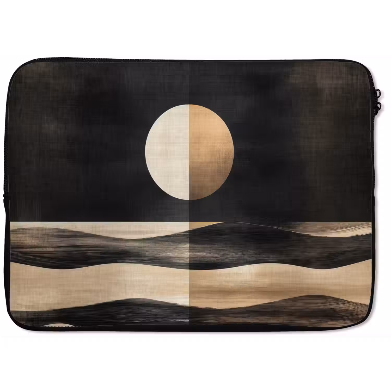 Maan - Cirkel - Goud laptophoes neopreen klein -zkaufland3dotto