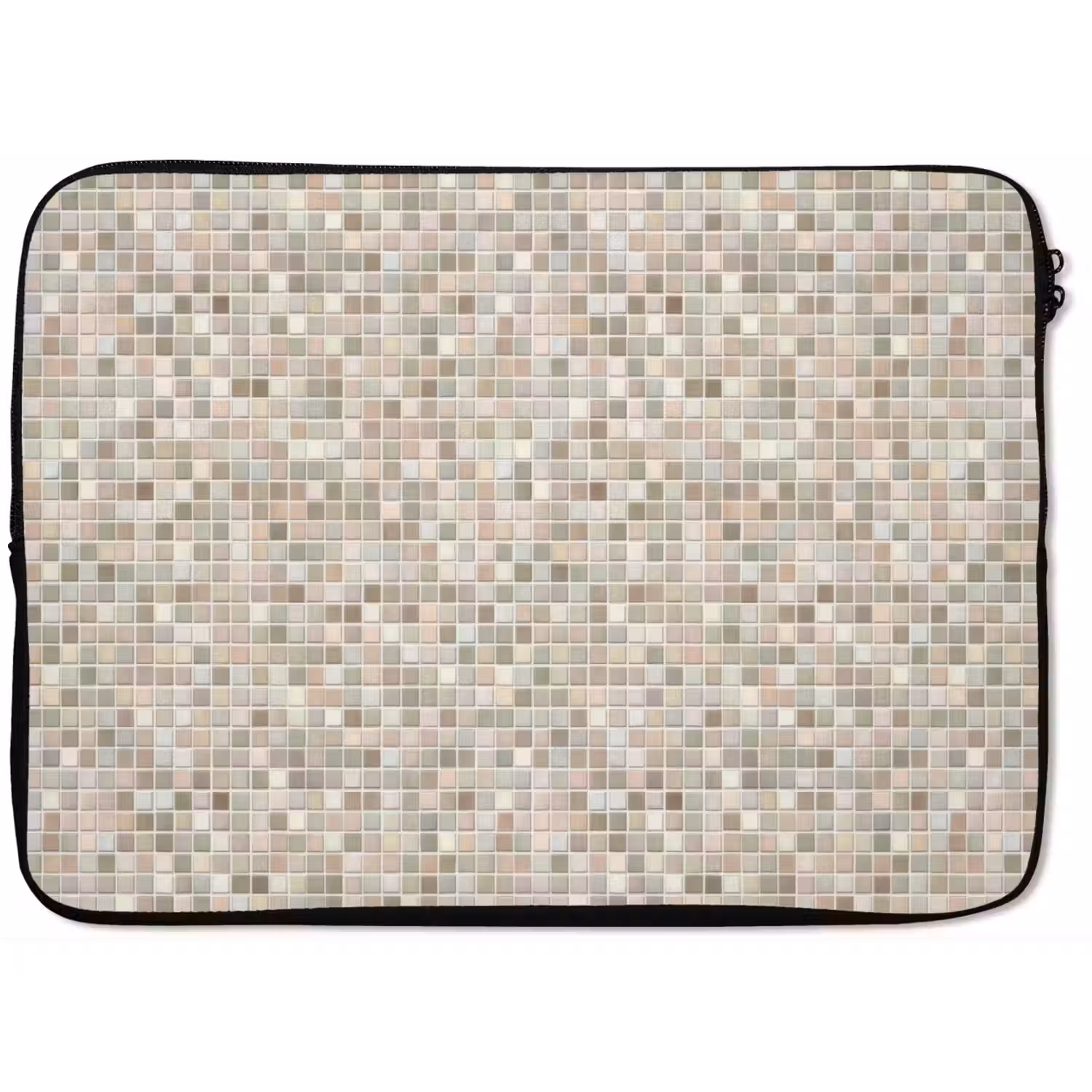 Mozaïek - Patroon- Taupe laptophoes neopreen klein 279 -zkaufland3dotto