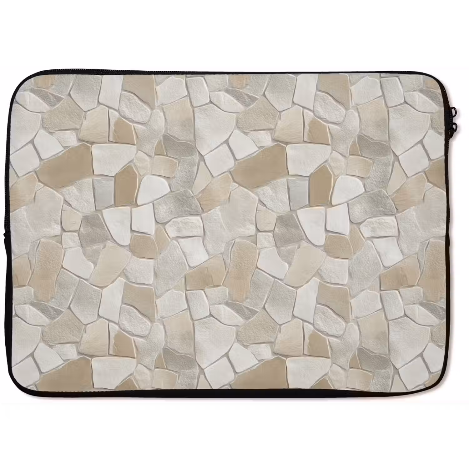 Mozaïek - Stenen - Beige laptophoes neopreen klein 279 -zkaufland3dotto