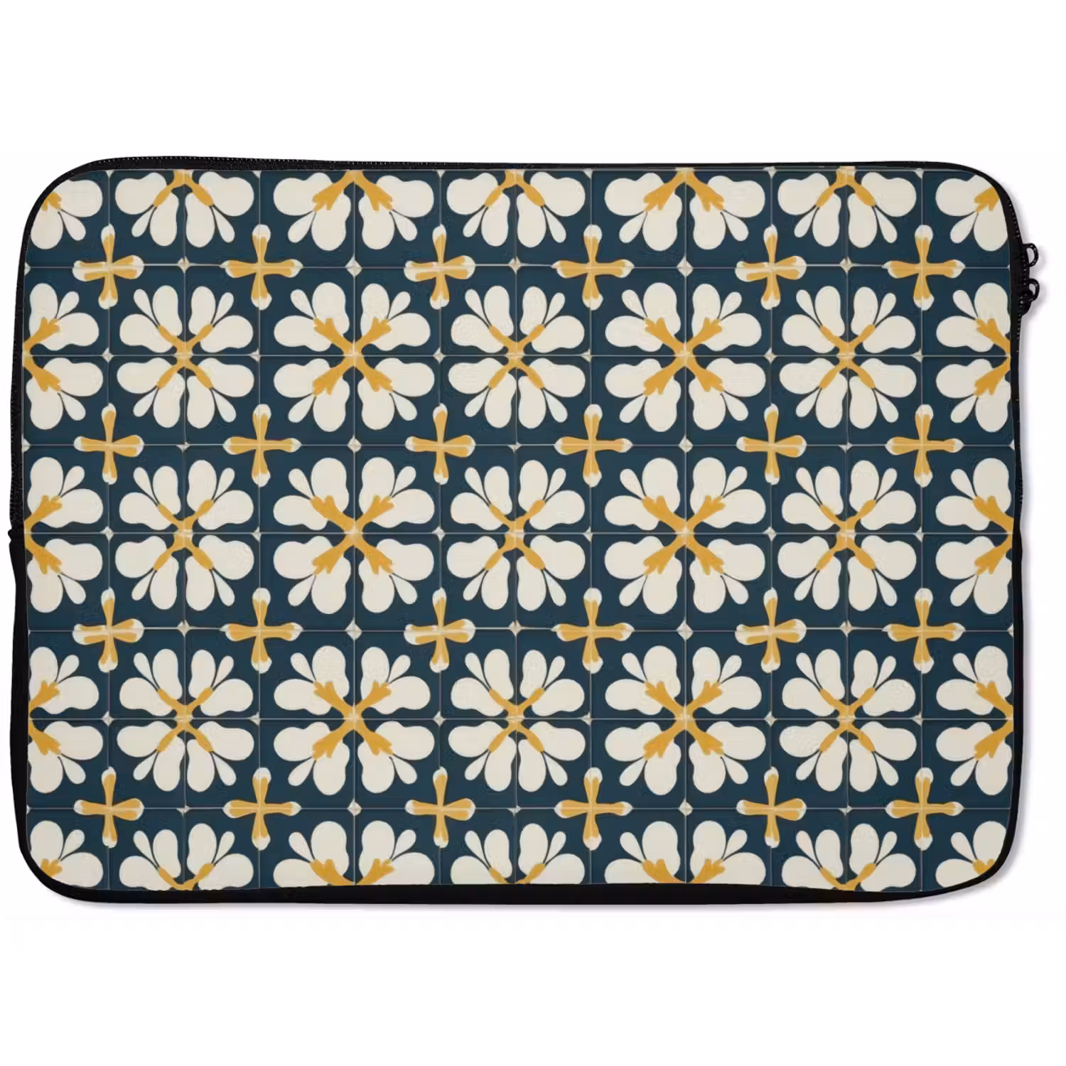 Motief - Tegel - Okergeel laptophoes neopreen klein 279 -zkaufland3dotto