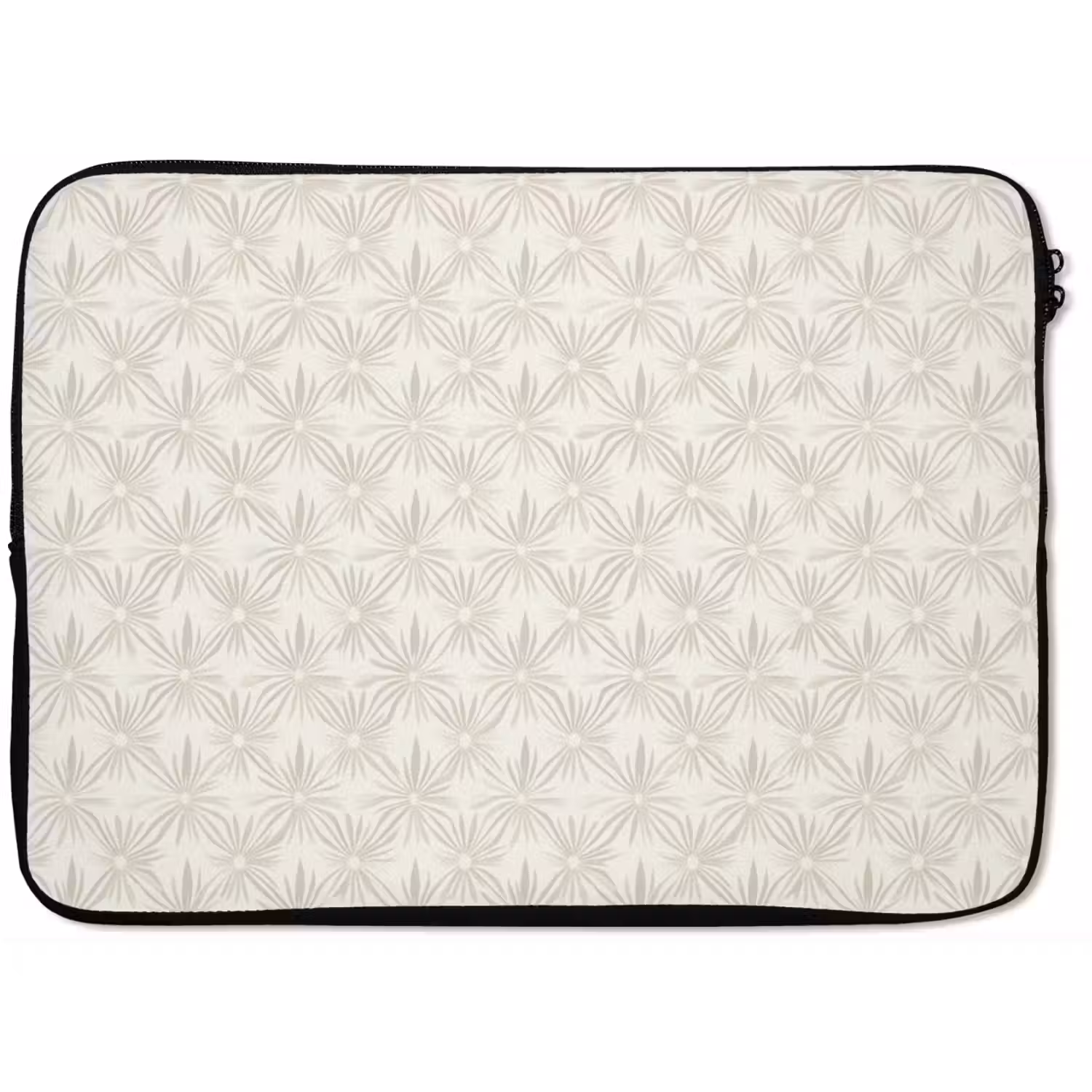 Patroon - Bloemen - Beige laptophoes neopreen klein 279 -zkaufland3dotto