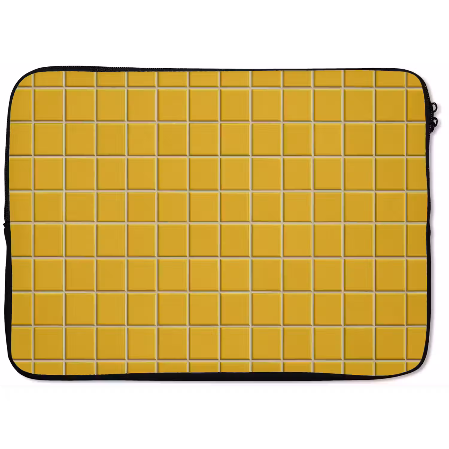 Patroon - Tegel - Okergeel laptophoes neopreen klein 279 -zkaufland3dotto