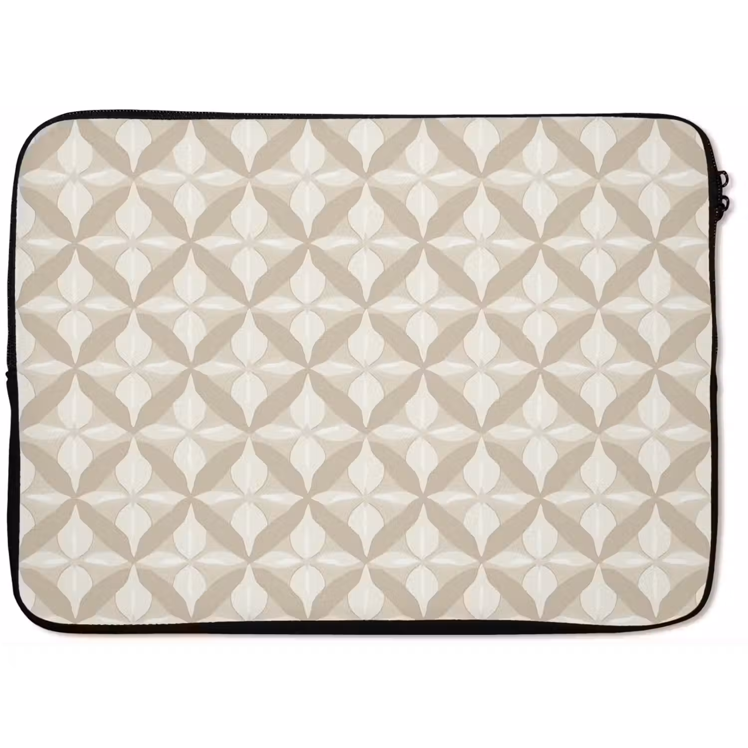 Patroon - Klassiek - Beige laptophoes neopreen klein 279 -zkaufland3dotto
