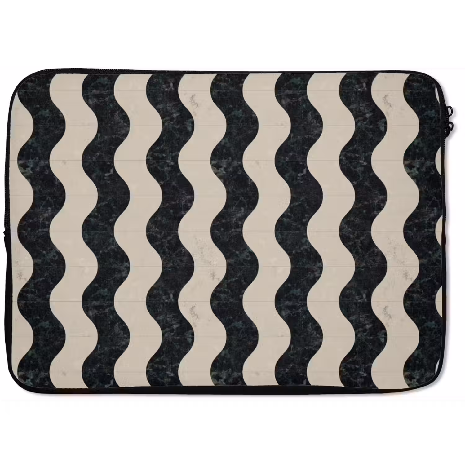 Patroon - Marmer - Groen - Cremé laptophoes neopreen klein 279 -zkaufland3dotto