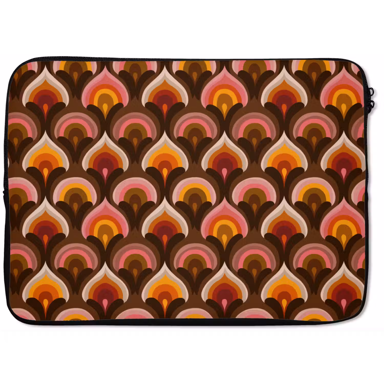 Patroon - Retro - Kleurrijk laptophoes neopreen klein 279 -zkaufland3dotto