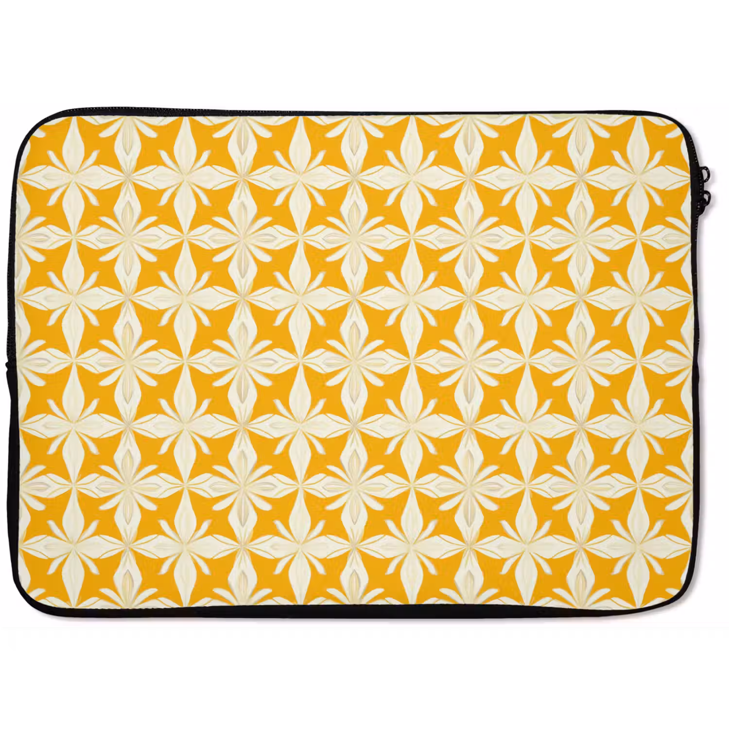 Patroon - Retro - Geel laptophoes neopreen klein 279 -zkaufland3dotto