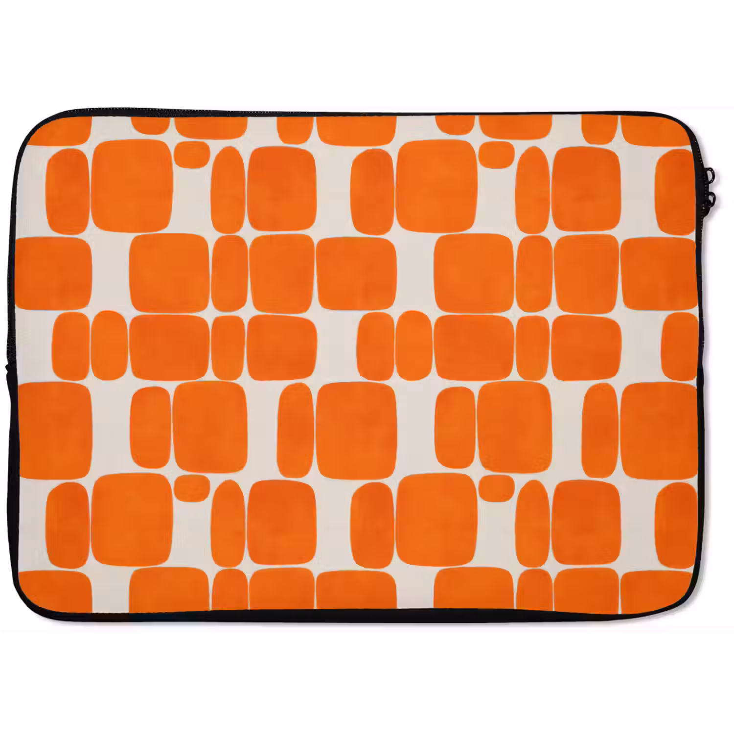 Patroon - Retro - Oranje laptophoes neopreen klein 279 -zkaufland3dotto