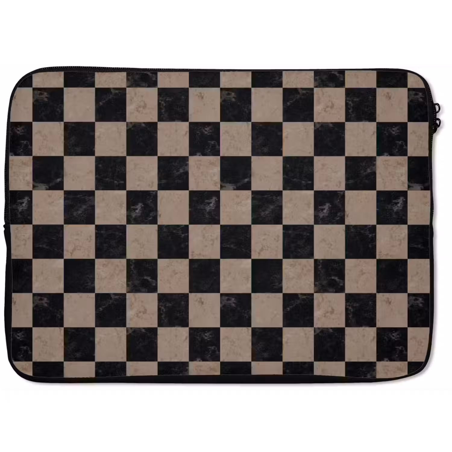 Patroon - Dambord - Marmer laptophoes neopreen klein 279 -zkaufland3dotto